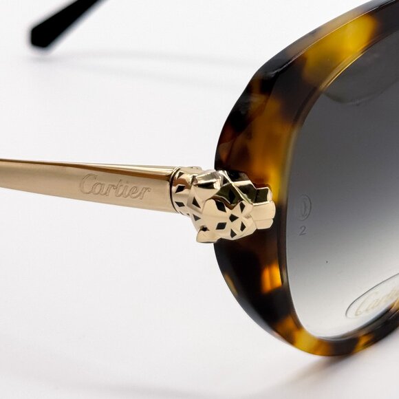 NEW CARTIER CT0064S 002 WOMEN HAVANA SUNGLASSES CT0064S 002 - Picture 6 of 12